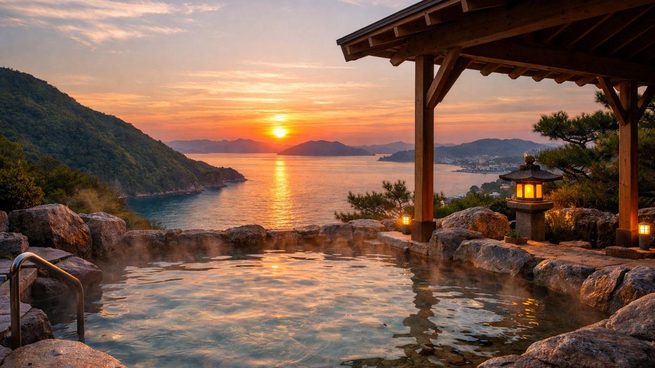 露天風呂から見える景色で選ぶ広島の絶景温泉のイメージ