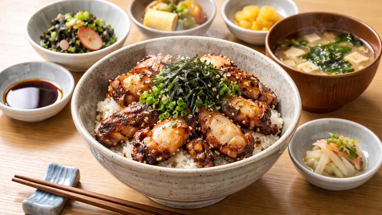 タコの定食または丼のイメージ