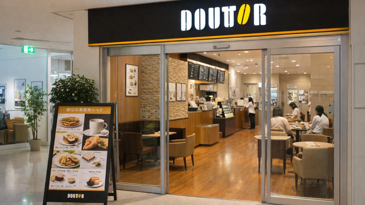 病院内のカフェ入口