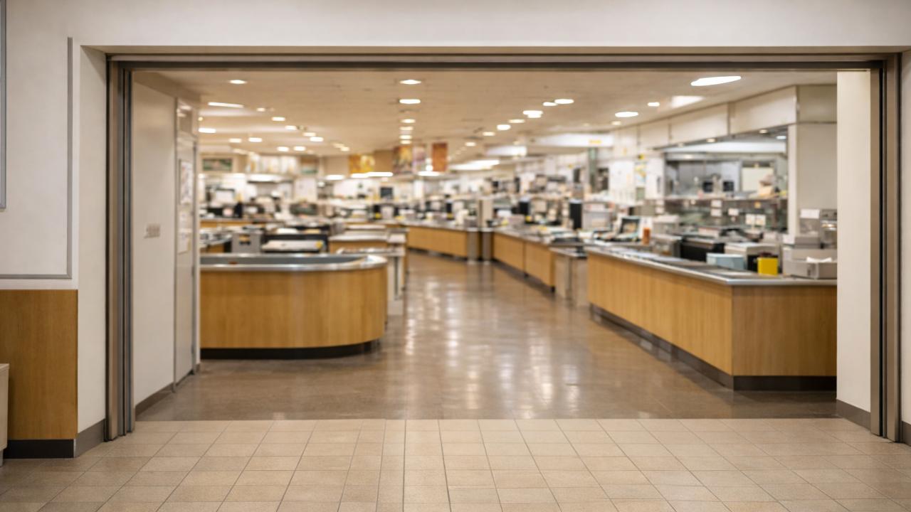 学食入口をイメージした写真風