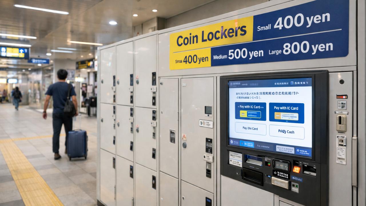 駅構内のコインロッカーコーナー