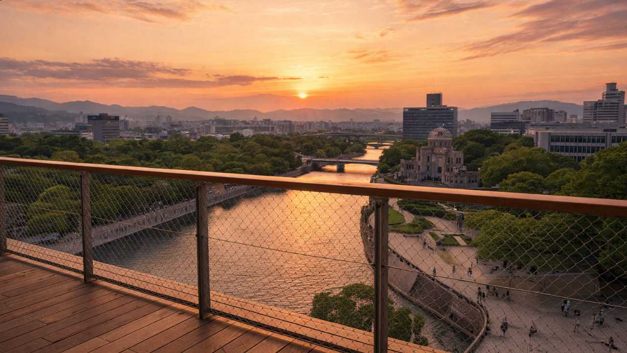 屋上展望台「ひろしまの丘」からの眺望