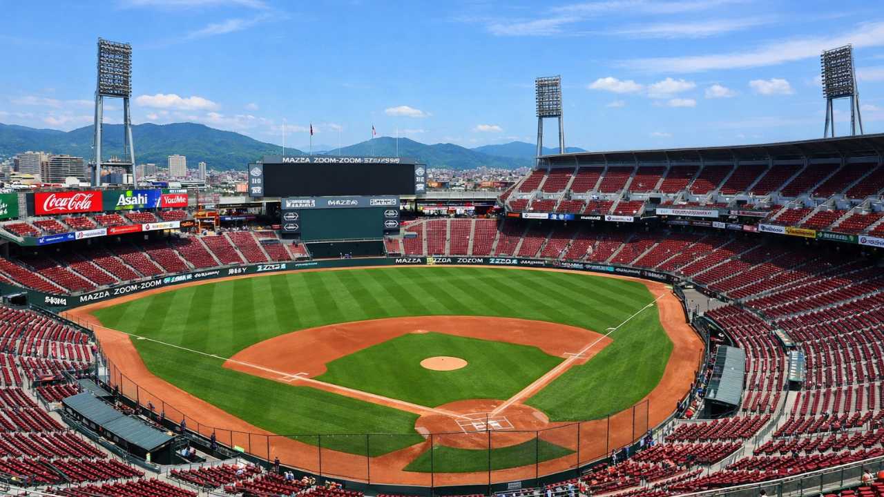 マツダスタジアム全景と開放感のあるスタンド風景