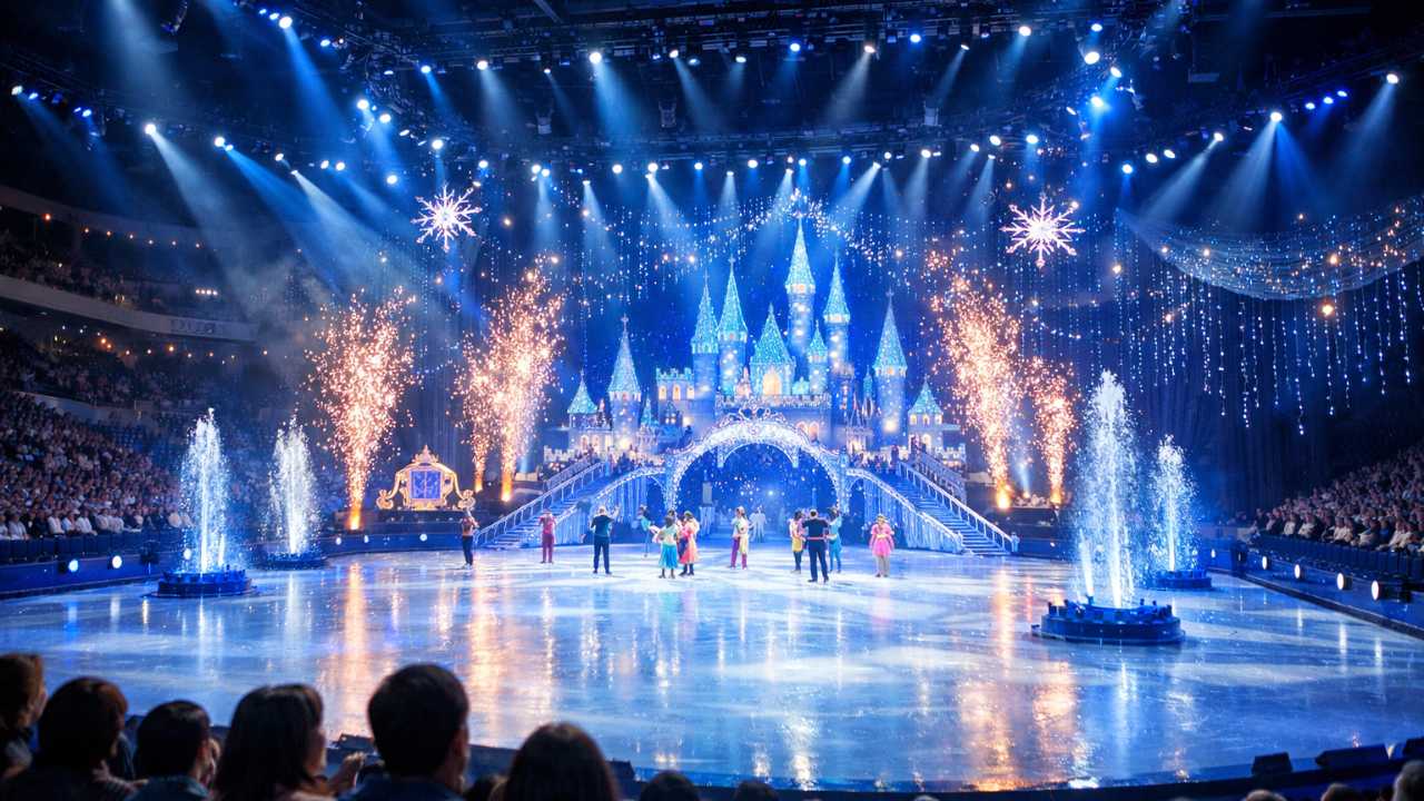 氷上ショーのきらびやかな演出をイメージした幻想的なアリーナ空間