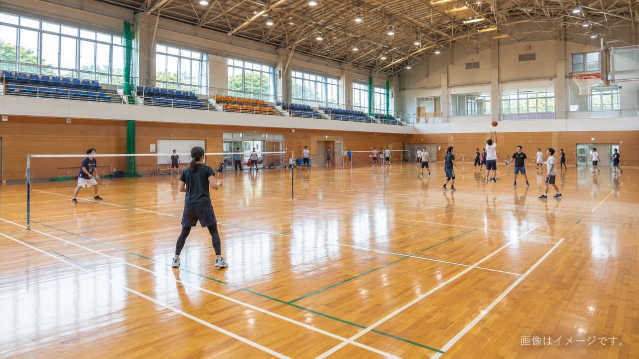 向島運動公園の体育館利用をイメージした画像